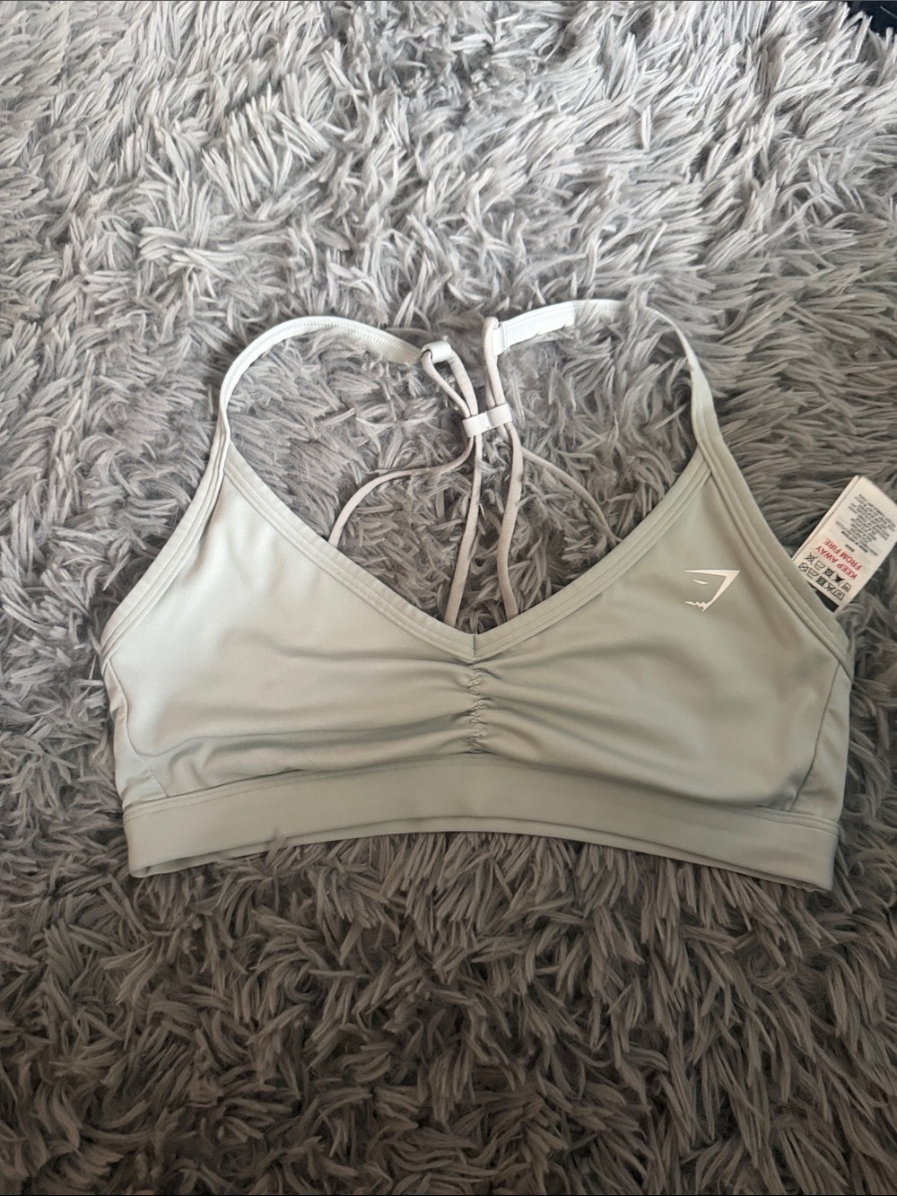 Gymshark Light Sage Strappy Sports Bra - Women